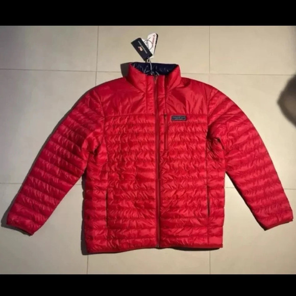 Vineyard Vines Red Puffer Jacket Size Large